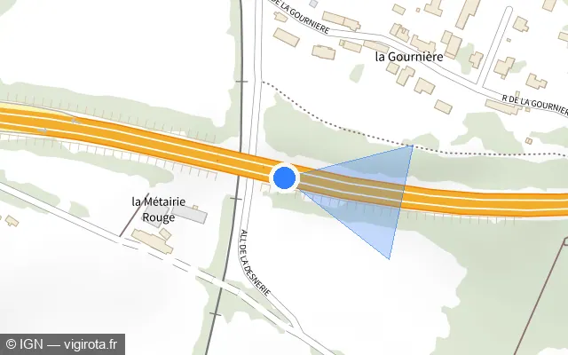 Vue plan de l'emplacement du radar discriminant à La Chapelle-sur-Erdre