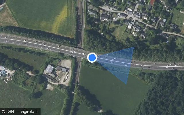 Vue satellite de l'emplacement du radar discriminant à La Chapelle-sur-Erdre