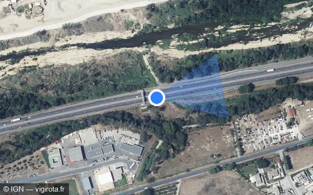 Vue satellite de l'emplacement du radar discriminant à Baho
