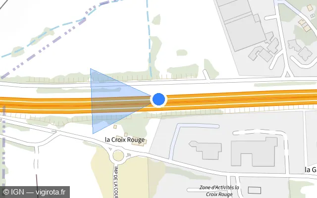 Vue plan de l'emplacement du radar discriminant à Servon-sur-Vilaine