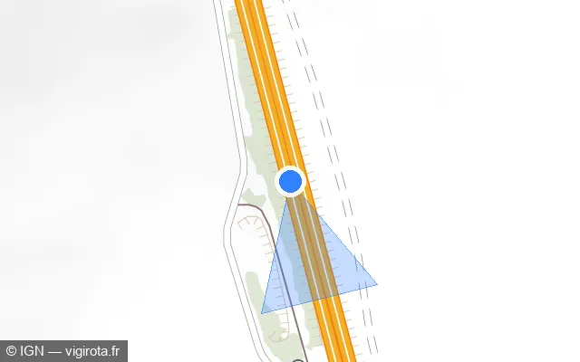 Vue plan de l'emplacement du radar discriminant à Vailly