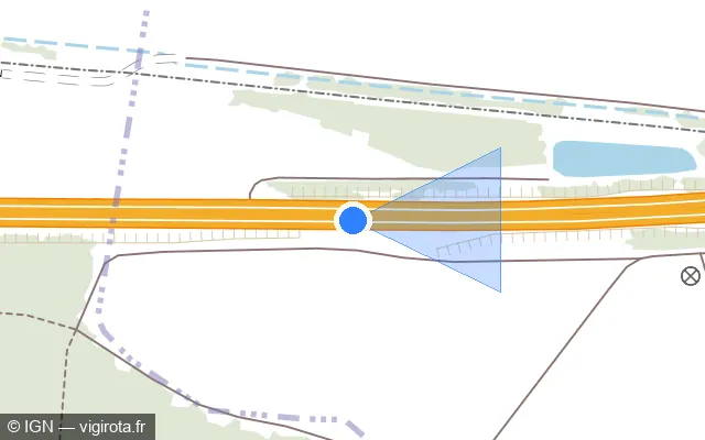 Vue plan de l'emplacement du radar discriminant à Messon