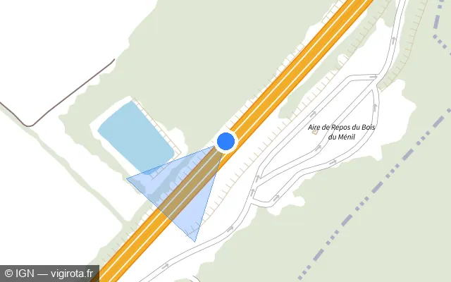 Vue plan de l'emplacement du radar discriminant à Crantenoy