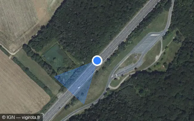 Vue satellite de l'emplacement du radar discriminant à Crantenoy
