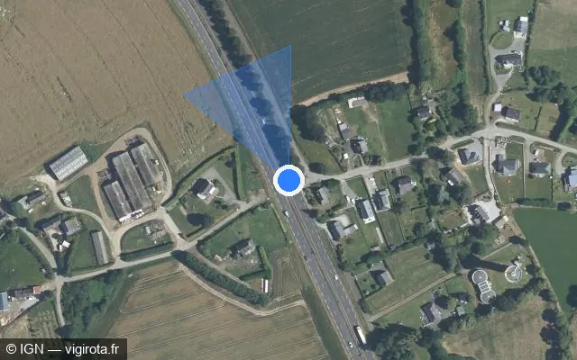 Vue satellite de l'emplacement du radar discriminant à Saint-Laurent