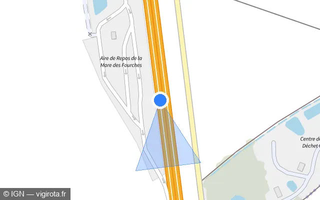 Vue plan de l'emplacement du radar discriminant à Moisville