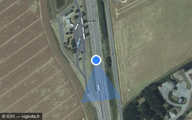 Vue satellite de l'emplacement du radar discriminant à Moisville