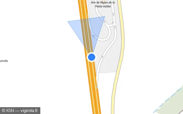 Vue plan de l'emplacement du radar discriminant à Chavigny-Bailleul
