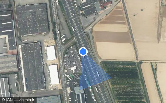 Vue satellite de l'emplacement du radar discriminant à Beauregard