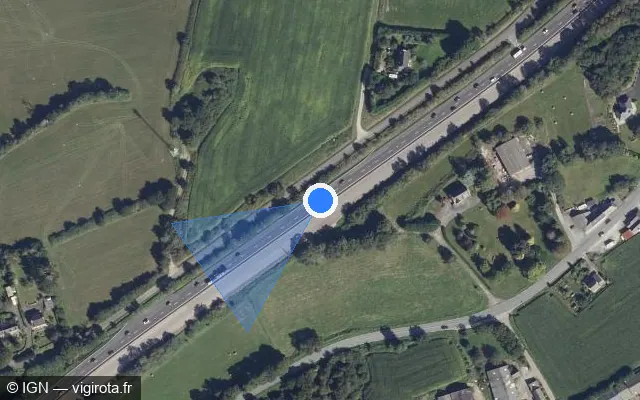 Vue satellite de l'emplacement du radar discriminant à Quimper