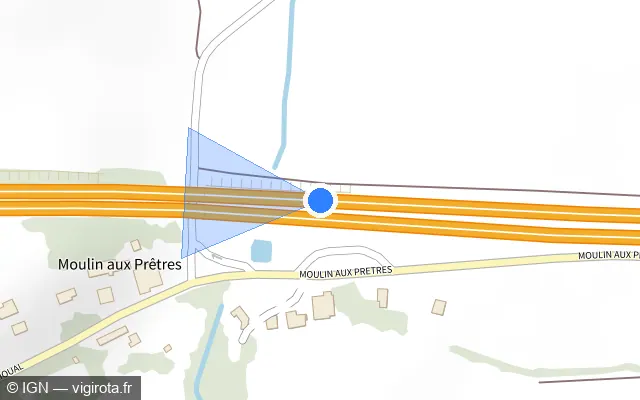 Vue plan de l'emplacement du radar discriminant à Landivisiau