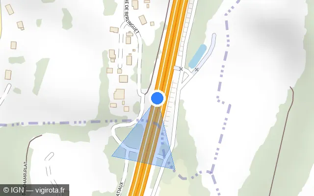 Vue plan de l'emplacement du radar discriminant à Voglans