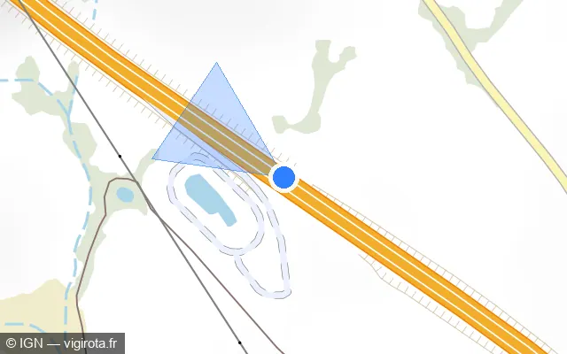 Vue plan de l'emplacement du radar discriminant à La Tessoualle