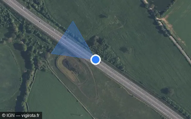 Vue satellite de l'emplacement du radar discriminant à La Tessoualle