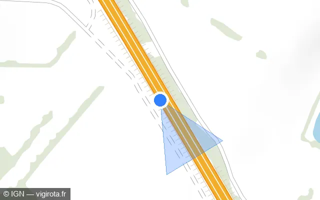 Vue plan de l'emplacement du radar discriminant à Vincey