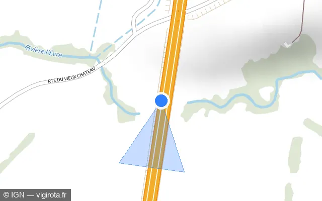 Vue plan de l'emplacement du radar discriminant à Trémentines