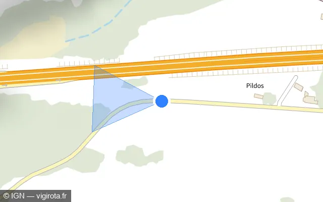 Vue plan de l'emplacement du radar discriminant à Jugon-les-Lacs