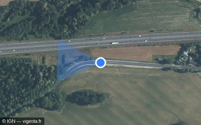 Vue satellite de l'emplacement du radar discriminant à Jugon-les-Lacs
