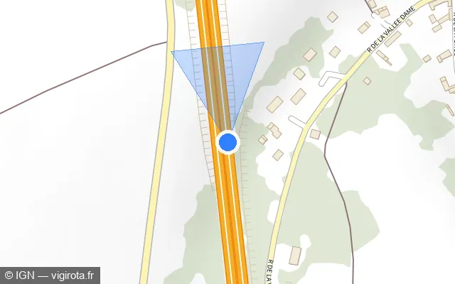 Vue plan de l'emplacement du radar discriminant à Heudreville-sur-Eure
