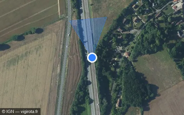 Vue satellite de l'emplacement du radar discriminant à Heudreville-sur-Eure
