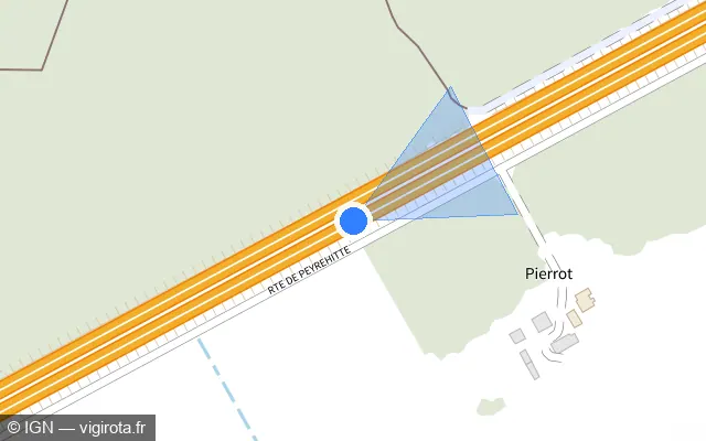 Vue plan de l'emplacement du radar discriminant à Carcarès-Sainte-Croix