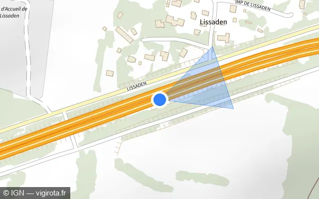 Vue plan de l'emplacement du radar discriminant à Pluneret