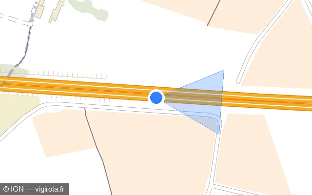 Vue plan de l'emplacement du radar discriminant à Le Pallet
