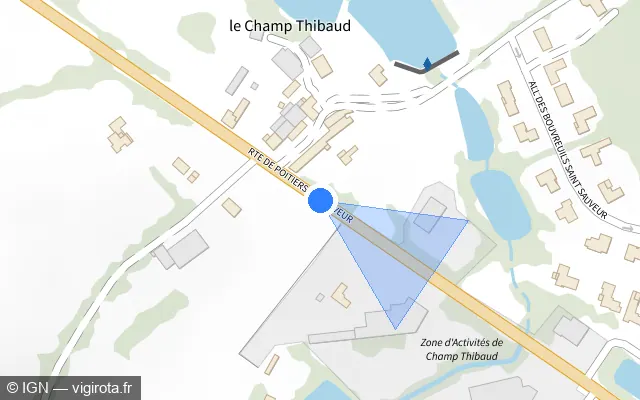 Vue plan de l'emplacement du radar discriminant à Boismé