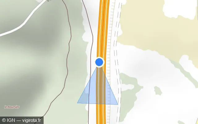 Vue plan de l'emplacement du radar discriminant à Nadillac