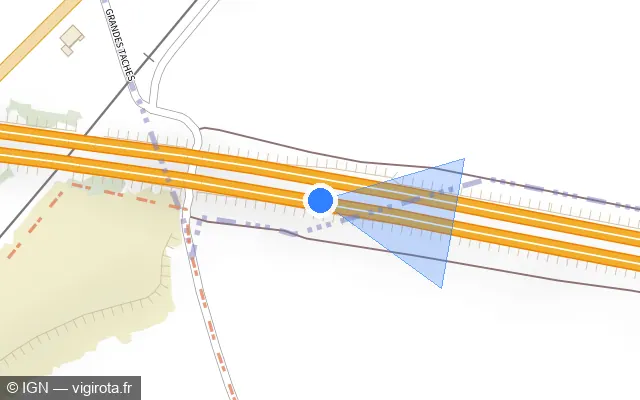 Vue plan de l'emplacement du radar discriminant à Béligneux