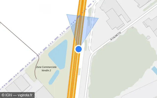 Vue plan de l'emplacement du radar discriminant à Bénifontaine