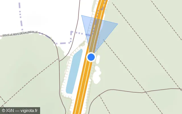 Vue plan de l'emplacement du radar discriminant à Leménil-Mitry