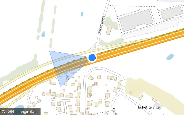Vue plan de l'emplacement du radar discriminant à Trignac