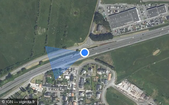 Vue satellite de l'emplacement du radar discriminant à Trignac