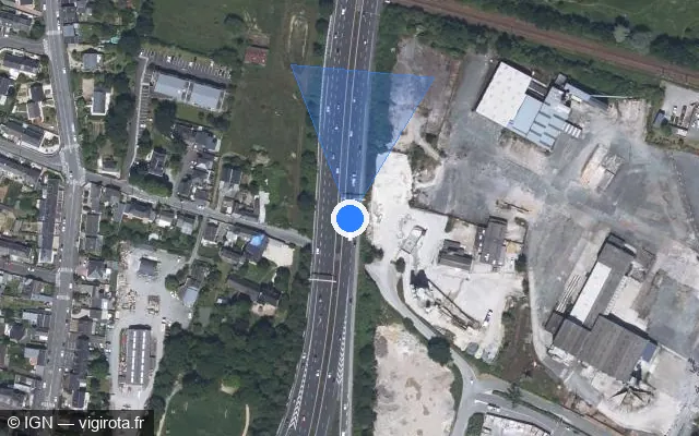 Vue satellite de l'emplacement du radar discriminant à Saint-Barthélemy-d'Anjou