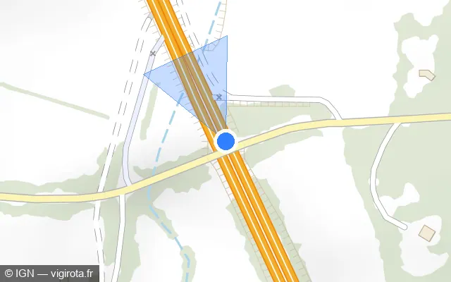 Vue plan de l'emplacement du radar discriminant à Treillières
