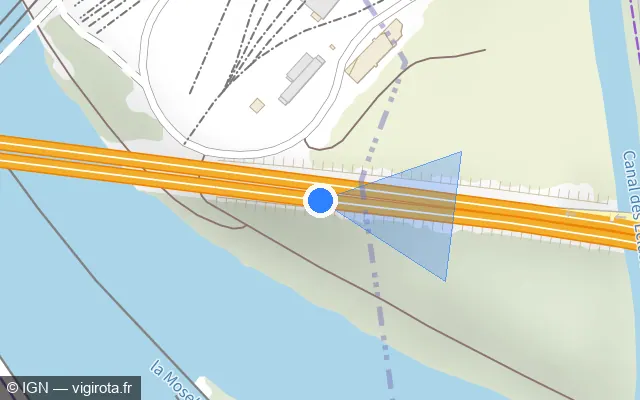Vue plan de l'emplacement du radar discriminant à Terville