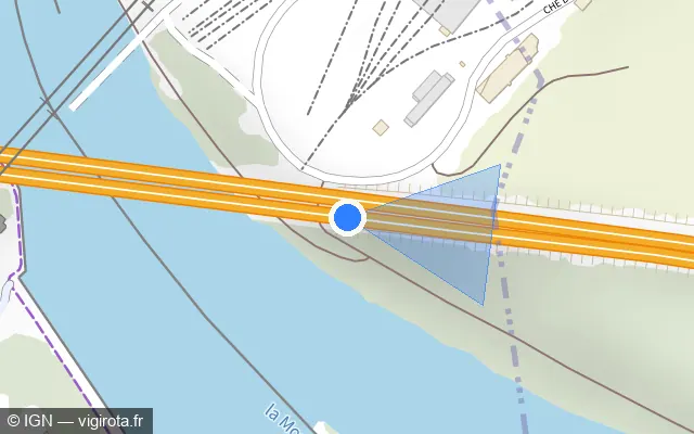 Vue plan de l'emplacement du radar discriminant à Terville