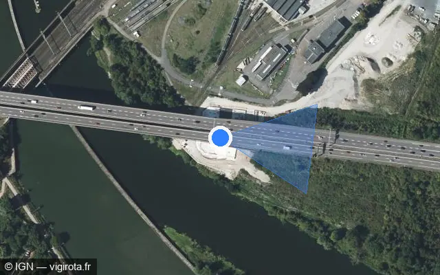 Vue satellite de l'emplacement du radar discriminant à Terville