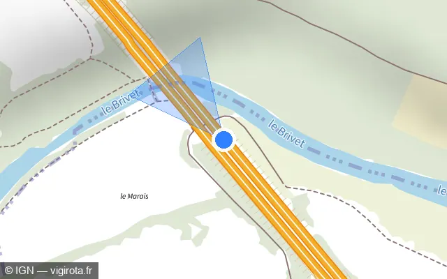 Vue plan de l'emplacement du radar discriminant à Pontchâteau