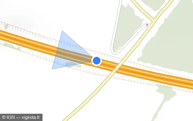 Vue plan de l'emplacement du radar discriminant à Vaiges