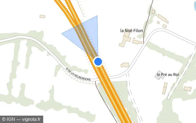 Vue plan de l'emplacement du radar discriminant à Sautron