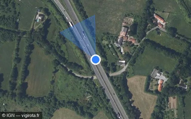 Vue satellite de l'emplacement du radar discriminant à Sautron