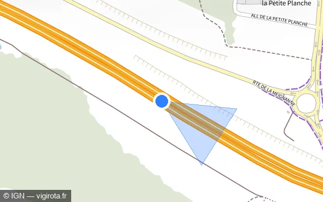 Vue plan de l'emplacement du radar discriminant à Avrillé