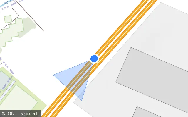Vue plan de l'emplacement du radar discriminant à Fontenay-le-Fleury