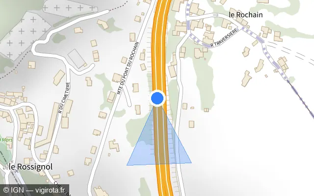 Vue plan de l'emplacement du radar discriminant à Pont-Salomon