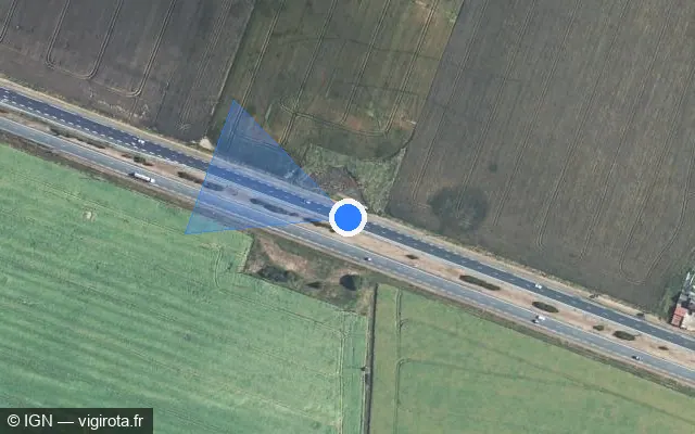 Vue satellite de l'emplacement du radar discriminant à Vert-en-Drouais