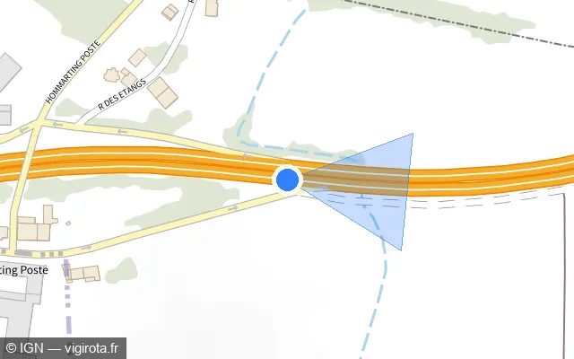 Vue plan de l'emplacement du radar discriminant à Brouviller