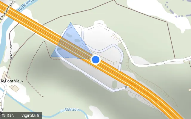 Vue plan de l'emplacement du radar discriminant à Pierre-Buffière