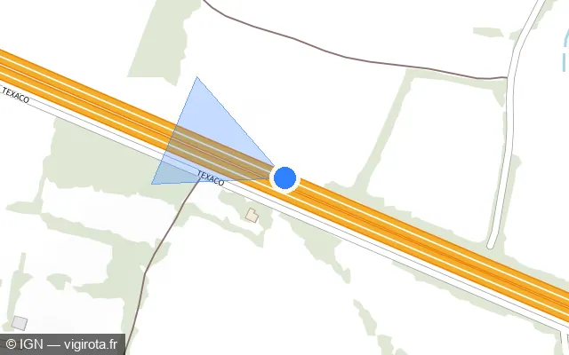 Vue plan de l'emplacement du radar discriminant à Arzal